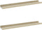 vidaXL - Wandschappen - 2 - st - 60x9x3 - cm - wit - en - sonoma - eikenkleurig