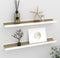 vidaXL - Wandschappen - 2 - st - 60x9x3 - cm - wit - en - sonoma - eikenkleurig