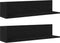 vidaXL - Wandschappen - 2 - st - 75x16,5x16,5 - cm - bewerkt - hout - zwart