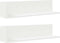 vidaXL - Wandschappen - 2 - st - 75x16,5x16,5 - cm - bewerkt - hout - wit