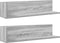 vidaXL - Wandschappen - 2 - st - 75x16,5x16,5 - cm - bewerkt - hout - grijs - sonoma