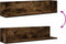 vidaXL - Wandschappen - 2 - st - 75x16,5x16,5 - cm - bewerkt - hout - gerookt - eiken