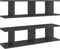 vidaXL - Wandschappen - 2 - st - 75x18x20 - cm - bewerkt - hout - hoogglans - grijs
