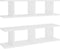vidaXL - Wandschappen - 2 - st - 75x18x20 - cm - bewerkt - hout - wit