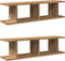 vidaXL - Wandschappen - 2 - st - 75x18x20cm - bewerkt - hout - artisanaal - eikenkleur