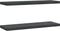 vidaXL - Wandschappen - 2 - st - 75x23,5x3 - cm - roestvrijstaal - zwart