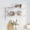 vidaXL - Wandschappen - 2 - st - 75x23,5x3 - cm - roestvrijstaal - zilverkleurig