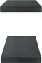 vidaXL - Wandschappen - 2 - st - 75x23,5x3 - cm - roestvrijstaal - zwart