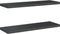 vidaXL - Wandschappen - 2 - st - 75x23,5x3 - cm - roestvrijstaal - zwart