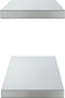 vidaXL - Wandschappen - 2 - st - 75x23,5x3 - cm - roestvrijstaal - zilverkleurig