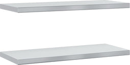 vidaXL - Wandschappen - 2 - st - 75x30x3 - cm - roestvrijstaal - zilverkleurig
