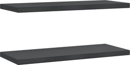 vidaXL - Wandschappen - 2 - st - 75x30x3 - cm - roestvrijstaal - zwart
