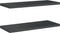 vidaXL - Wandschappen - 2 - st - 75x30x3 - cm - roestvrijstaal - zwart