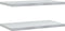 vidaXL - Wandschappen - 2 - st - 75x40x3 - cm - roestvrijstaal - zilverkleurig