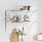 vidaXL - Wandschappen - 2 - st - 75x40x3 - cm - roestvrijstaal - zilverkleurig