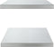 vidaXL - Wandschappen - 2 - st - 75x40x3 - cm - roestvrijstaal - zilverkleurig