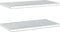 vidaXL - Wandschappen - 2 - st - 75x40x3 - cm - roestvrijstaal - zilverkleurig