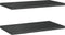 vidaXL - Wandschappen - 2 - st - 75x40x3 - cm - roestvrijstaal - zwart