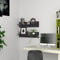 vidaXL - Wandschappen - 2 - st - 80x11,5x18 - cm - bewerkt - hout - grijs