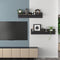 vidaXL - Wandschappen - 2 - st - 80x11,5x18 - cm - bewerkt - hout - grijs