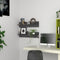 vidaXL - Wandschappen - 2 - st - 80x11,5x18 - cm - spaanplaat - hoogglans - grijs