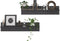 vidaXL - Wandschappen - 2 - st - 80x11,5x18 - cm - spaanplaat - hoogglans - grijs