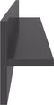 vidaXL - Wandschappen - 2 - st - 80x11,5x18 - cm - spaanplaat - hoogglans - grijs