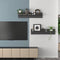 vidaXL - Wandschappen - 2 - st - 80x11,5x18 - cm - spaanplaat - hoogglans - grijs