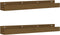 vidaXL - Wandschappen - 2 - st - 80x12x9 - cm - massief - grenenhout - honingbruin