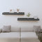 vidaXL - Wandschappen - 2 - st - 80x12x9 - cm - massief - grenenhout - grijs