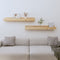 vidaXL - Wandschappen - 2 - st - 80x12x9 - cm - massief - grenenhout