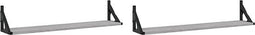 vidaXL - Wandschappen - 2 - st - 80x15x15,5 - cm - bewerkt - hout - grijs - sonoma - eiken