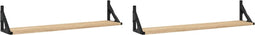 vidaXL - Wandschappen - 2 - st - 80x15x15,5 - cm - bewerkt - hout - sonoma - eikenkleur