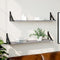 vidaXL - Wandschappen - 2 - st - 80x15x15,5 - cm - bewerkt - hout - grijs - sonoma - eiken