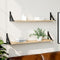vidaXL - Wandschappen - 2 - st - 80x15x15,5 - cm - bewerkt - hout - sonoma - eikenkleur