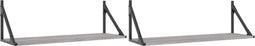 vidaXL - Wandschappen - 2 - st - 80x25x25,5 - cm - bewerkt - hout - grijs - sonoma - eiken