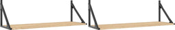vidaXL - Wandschappen - 2 - st - 80x25x25,5 - cm - bewerkt - hout - sonoma - eikenkleur