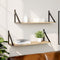 vidaXL - Wandschappen - 2 - st - 80x25x25,5 - cm - bewerkt - hout - sonoma - eikenkleur