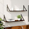 vidaXL - Wandschappen - 2 - st - 80x25x25,5 - cm - bewerkt - hout - gerookt - eikenkleur