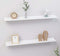 vidaXL - Wandschappen - 2 - st - 80x9x3 - cm - hoogglans - wit