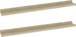 vidaXL - Wandschappen - 2 - st - 80x9x3 - cm - sonoma - eikenkleurig