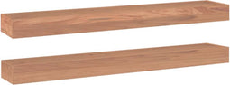 vidaXL - Wandschappen - 2 - st - 90x15x4 - cm - massief - teakhout