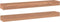 vidaXL - Wandschappen - 2 - st - 90x15x4 - cm - massief - teakhout