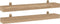 vidaXL - Wandschappen - 2 - st - 90x15x4 - cm - massief - teakhout