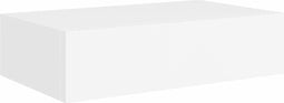 vidaXL - Wandschappen - 2 - st - met - lade - 40x23,5x10 - cm - MDF - wit