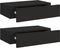 vidaXL - Wandschappen - 2 - st - met - lade - 40x23,5x10 - cm - MDF - zwart
