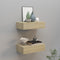 vidaXL - Wandschappen - 2 - st - met - lade - 40x23,5x10 - cm - MDF - eikenkleurig