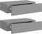vidaXL - Wandschappen - 2 - st - met - lade - 40x23,5x10 - cm - MDF - grijs