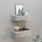 vidaXL - Wandschappen - 2 - st - met - lade - 40x23,5x10 - cm - MDF - betongrijs