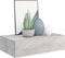 vidaXL - Wandschappen - 2 - st - met - lade - 40x23,5x10 - cm - MDF - betongrijs